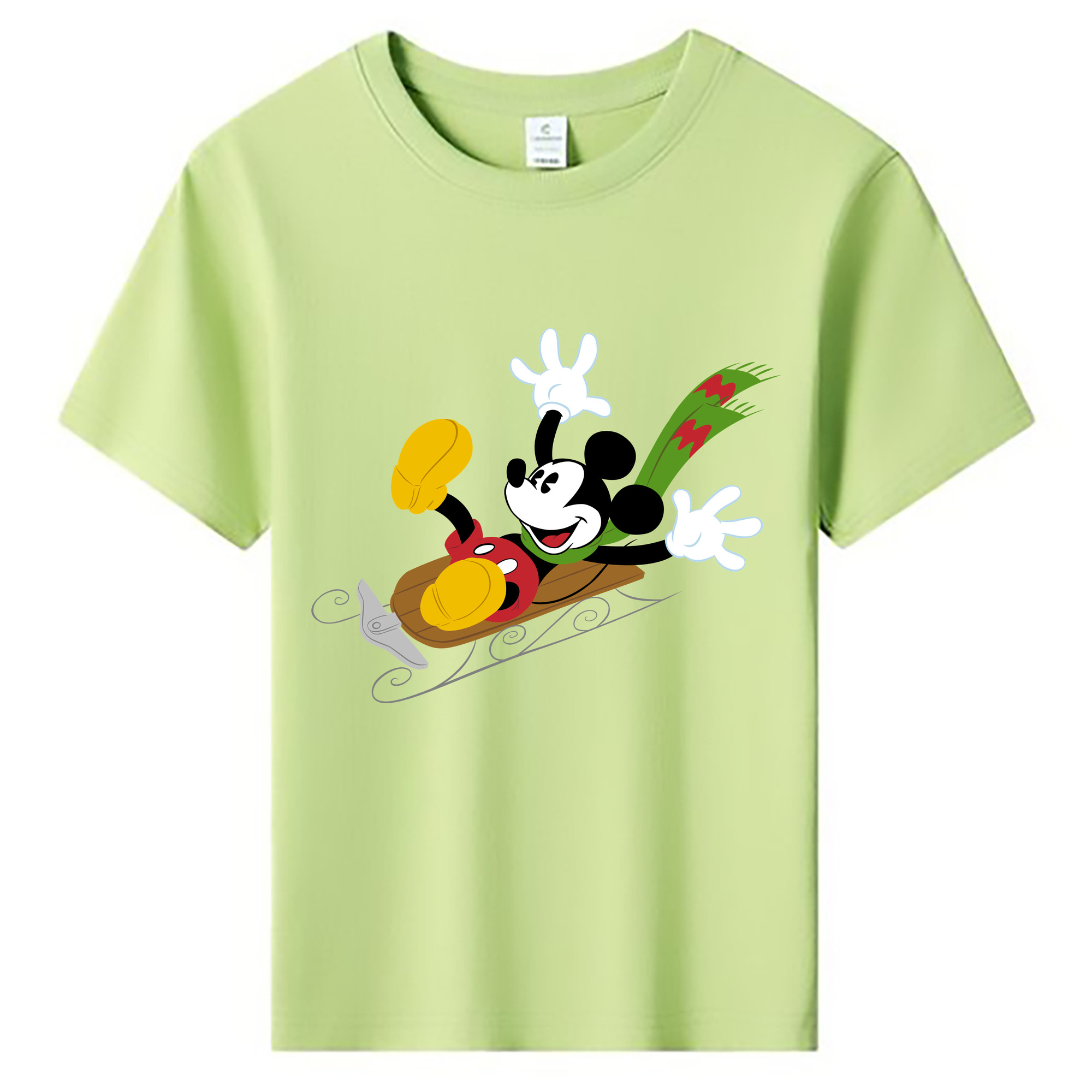 ミッキーマウス Mickey Mouse 綿100％キッズTシャツ（フロントプリント）